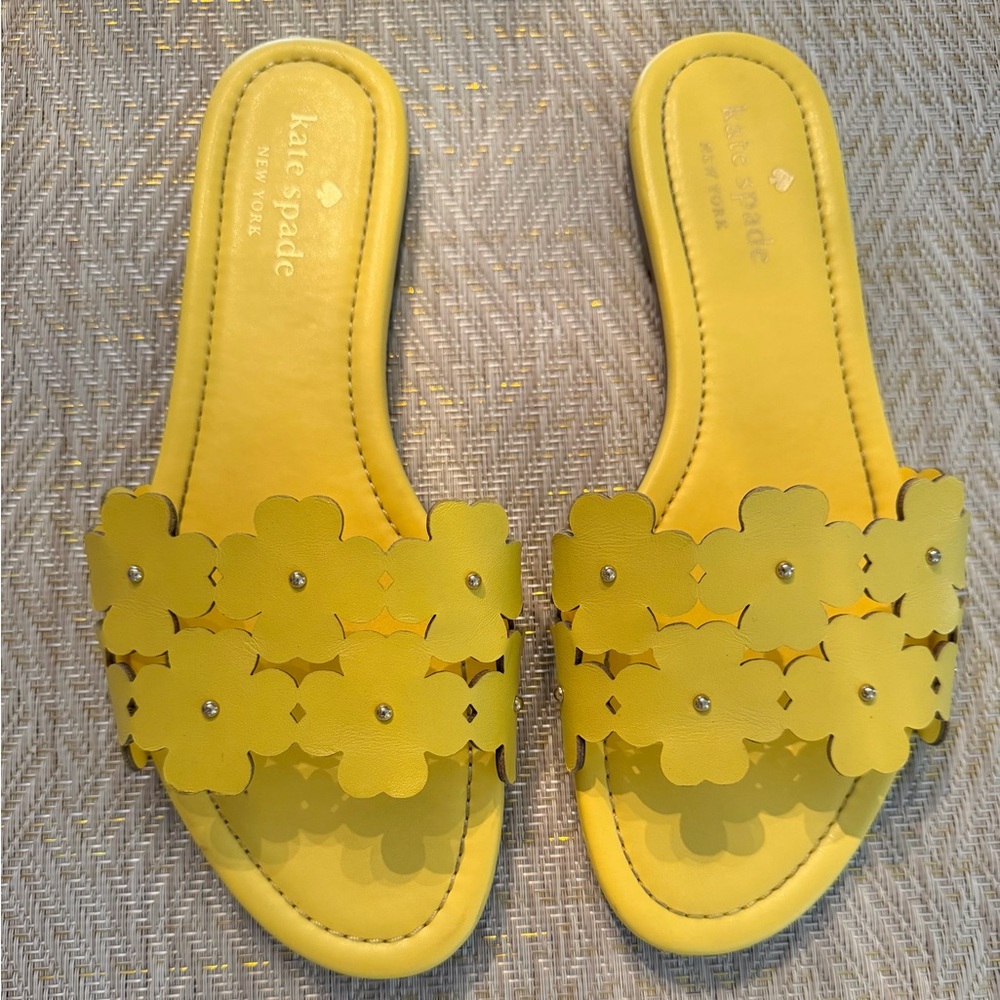 Kate Spade Yellow Floral Sandals